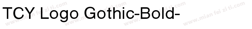 TCY Logo Gothic-Bold字体转换